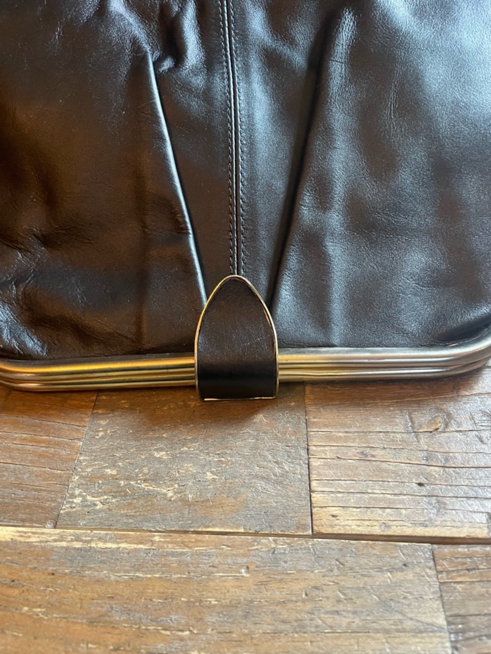 Vintage Leather Frame Clutch - Picture 6 of 15